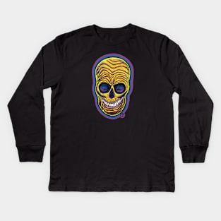 Psychedelic Skull Kids Long Sleeve T-Shirt